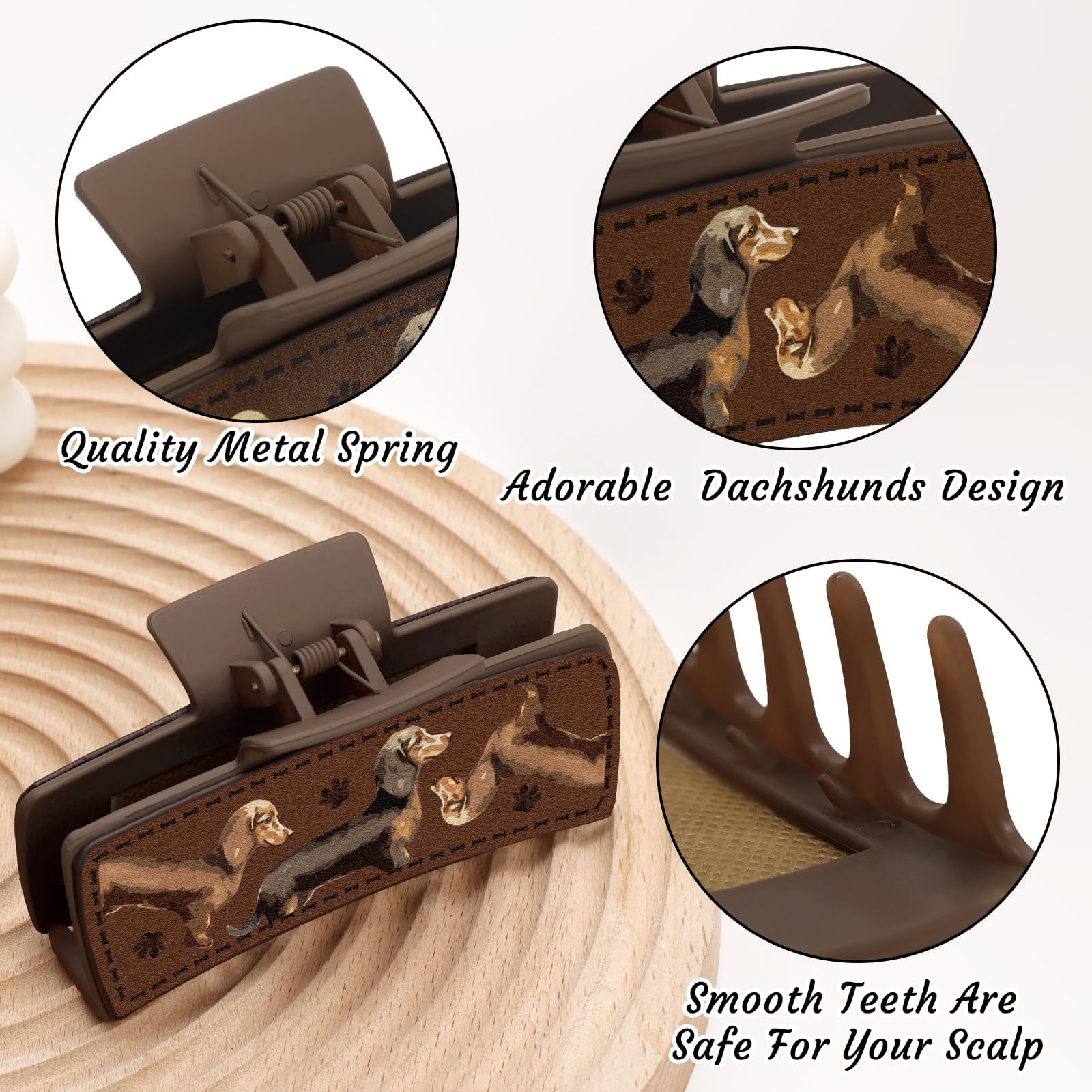 Yussti Dachshund Clips Smooth Surface prevents snagging during styling