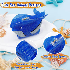 Yussti sea animals hair clip whale enhances casual day out with coastal flair.