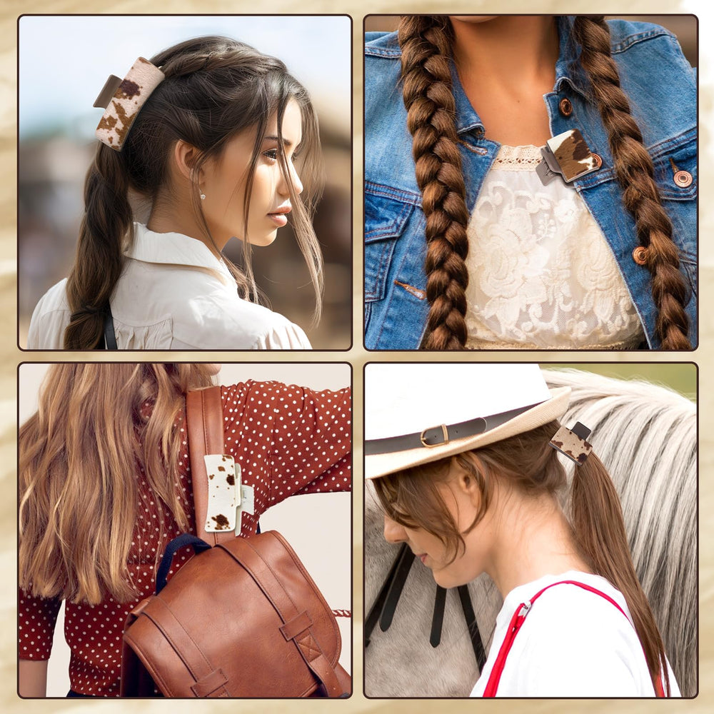 Yussti western cowhide theme clips for themed events and parties