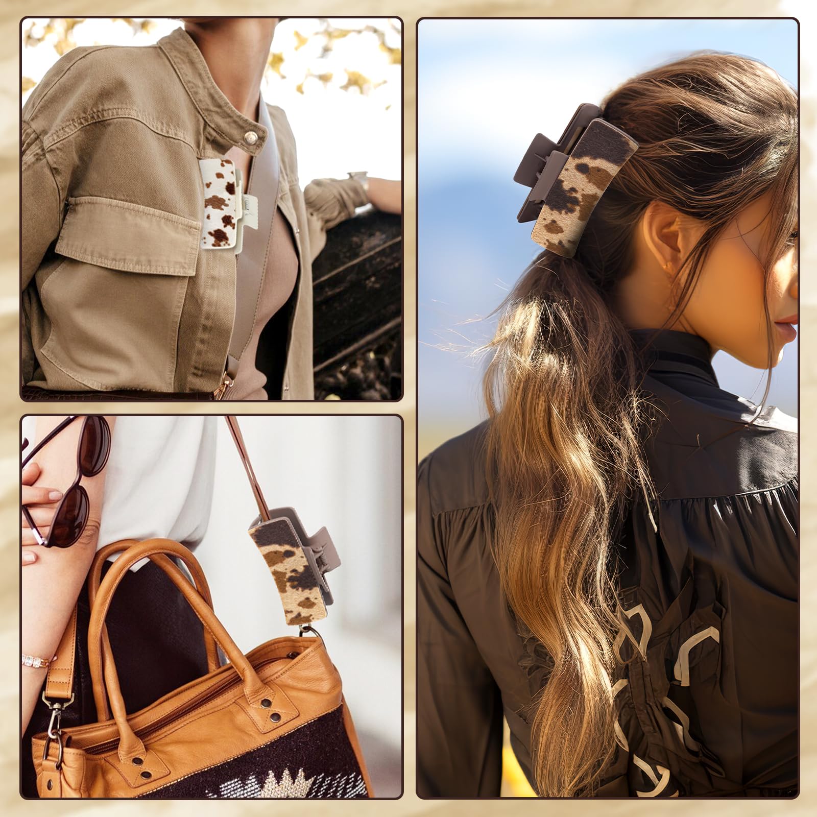 Yussti Western hair clips half-up style for versatile everyday looks