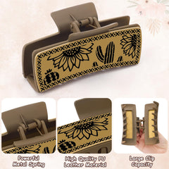 Yussti aztec-pattern leather clip adds western flair with reliable grip