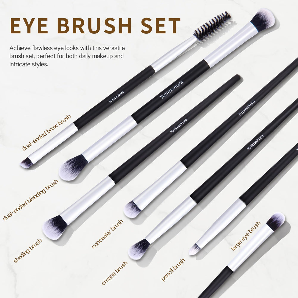 YutimeAura bristles dense soft synthetic promote gentle, even color laydown.