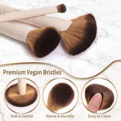 YutimeAura foundation brush double-ended provides seamless liquid and cream coverage.