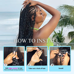 YUTU 16-inch curly boho braiding hair ready for knotless looks.