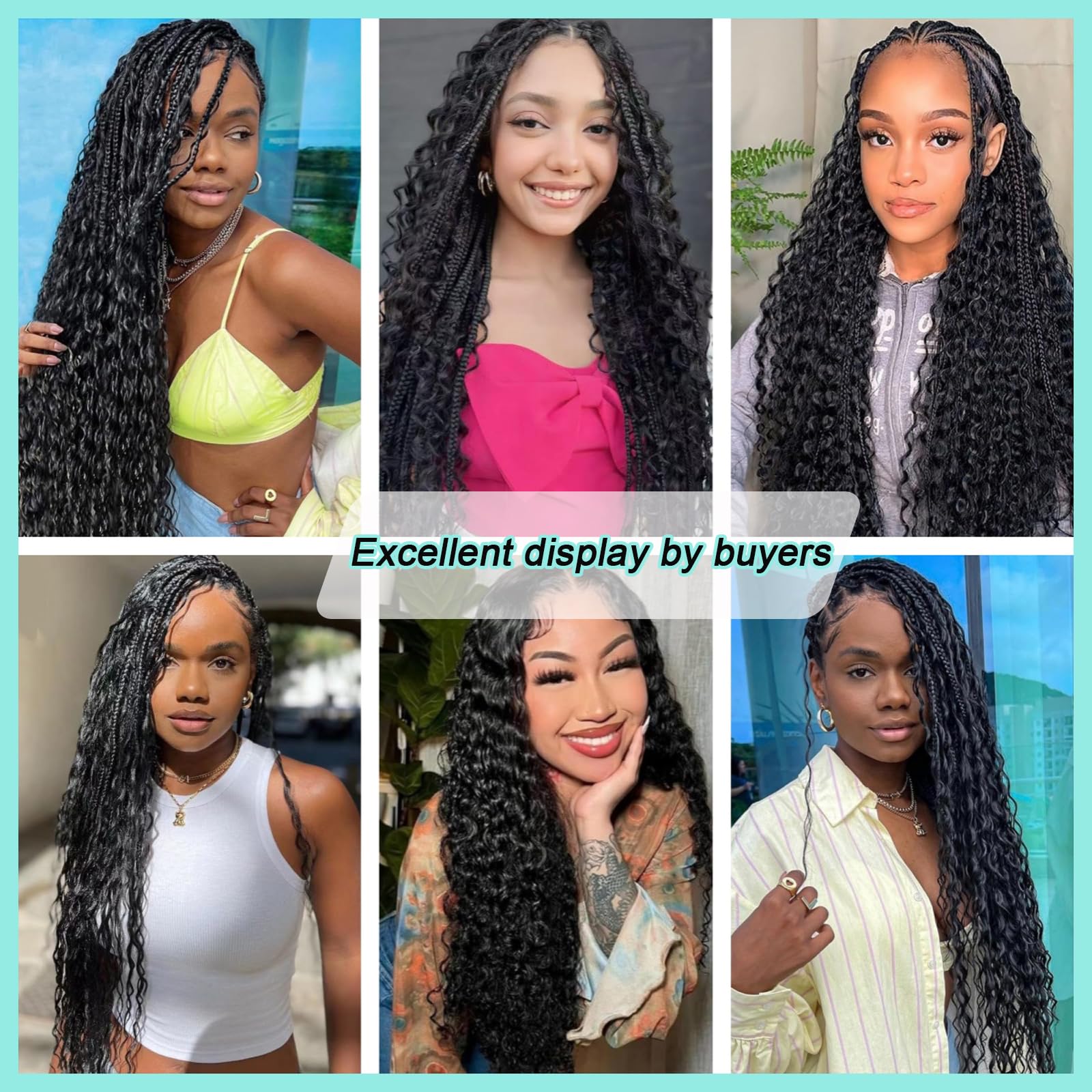 YUUYEE braiding hair on model shows natural look and volume.