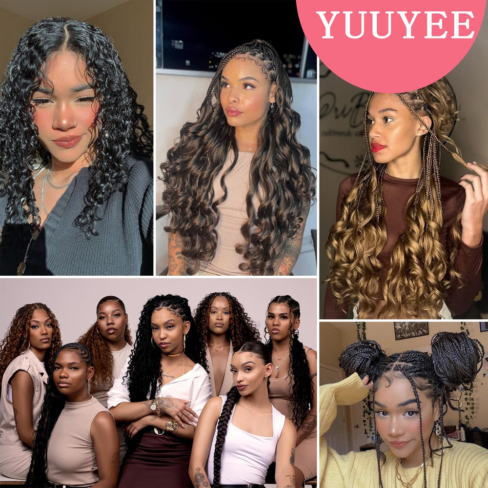 YUUYEE model look wearing French curl braids for everyday wear.