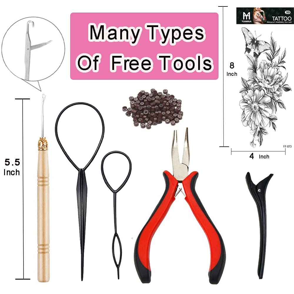 YUUYEE hair tinsel kit hair clip for easy on-demand styling.
