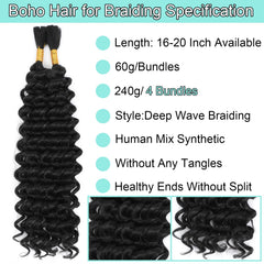 YUUYEE wet and wavy bulk hair close-up highlights texture.