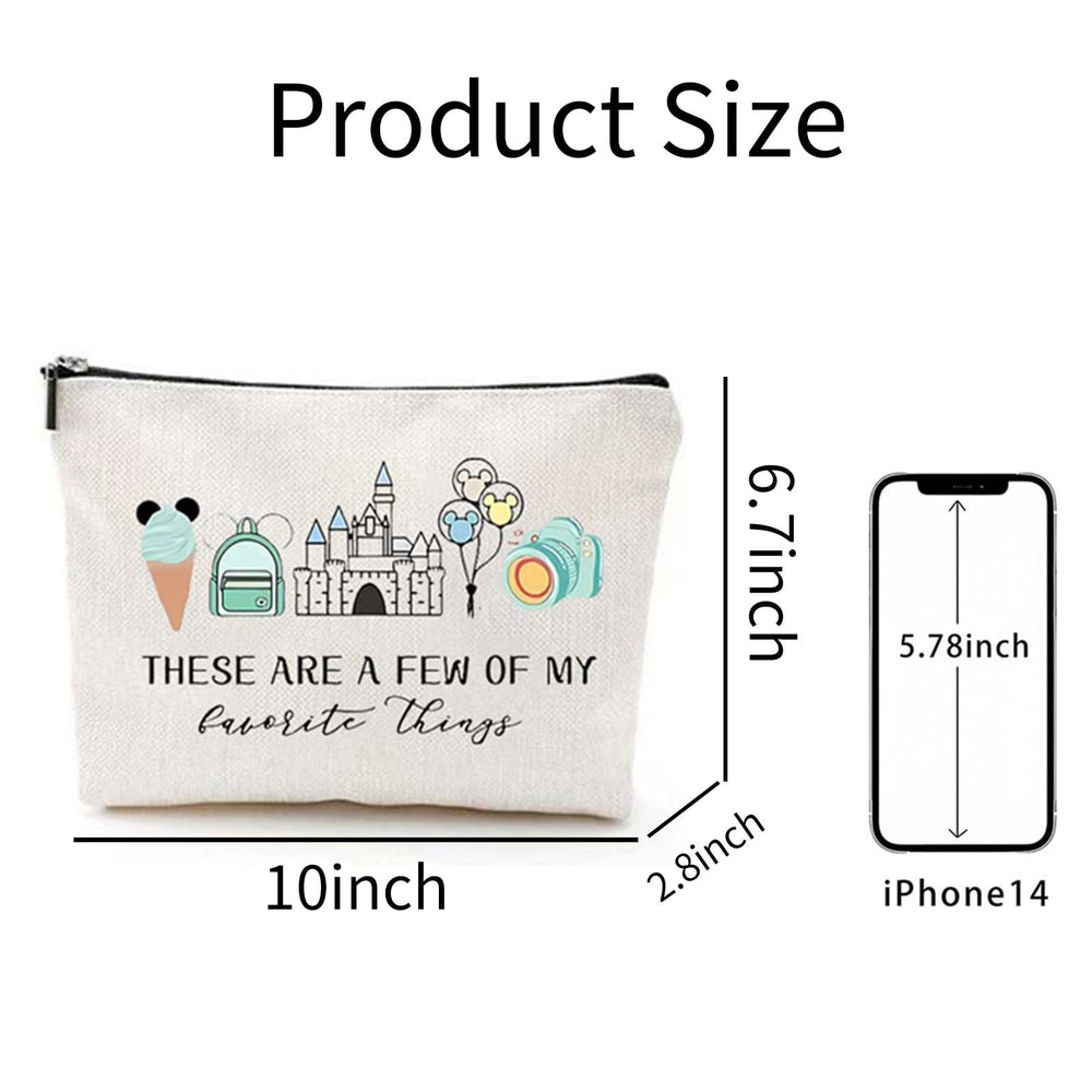 YUWUAR cartoon mouse pattern makeup bag keeps daily essentials neatly stored.