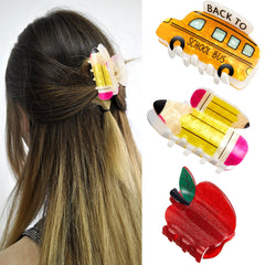 Yuxung pencil hair clip front view with secure grip and playful style
