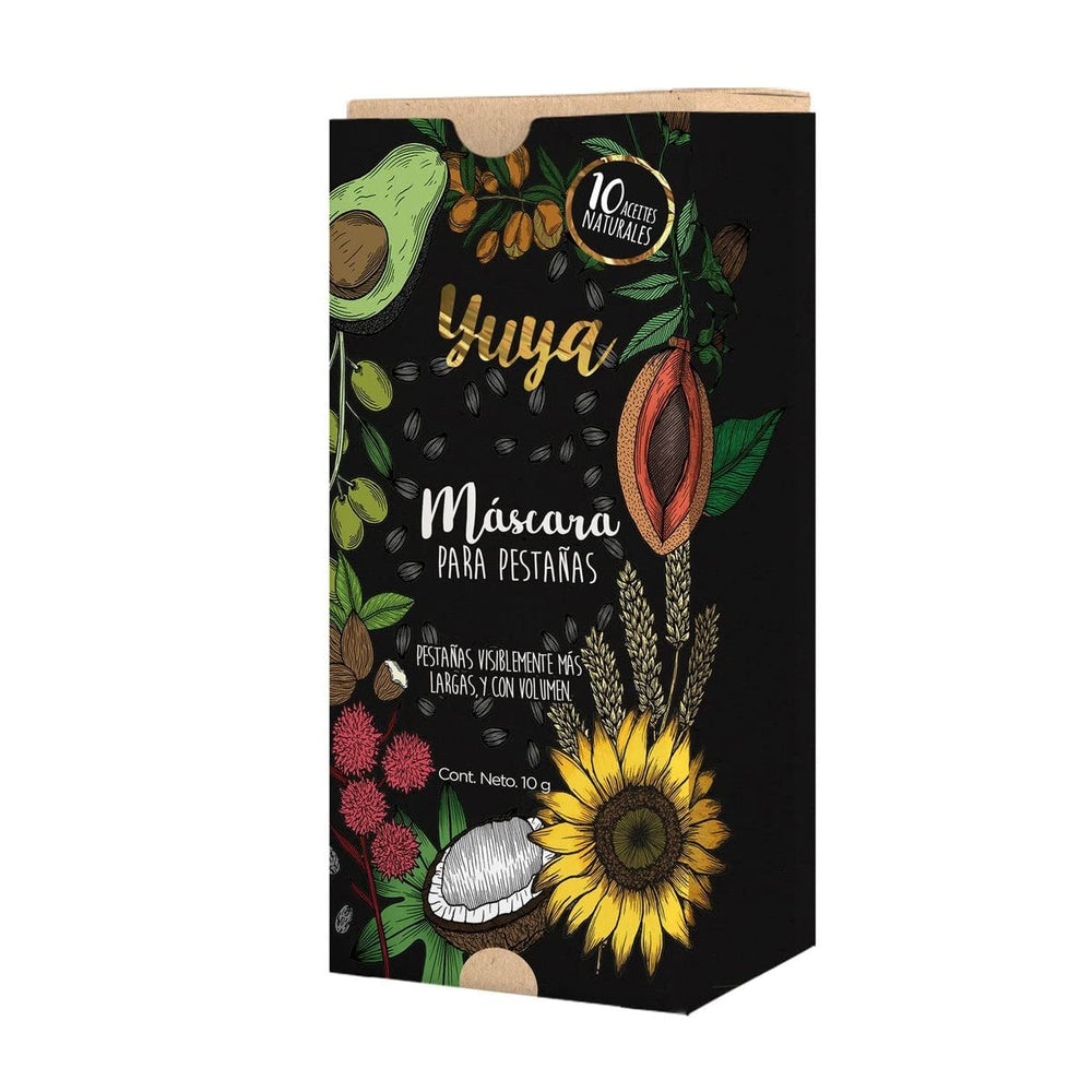YuYa natural oil mascara brush application demonstrates precise coating for smooth, defined lashes.