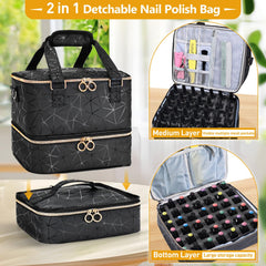 YUYAFN organizer bag detachable-bottom-layer facilitates customizable capacity for travel or compact use.