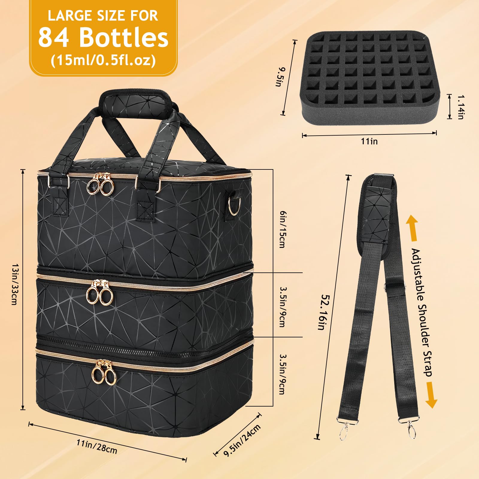 YUYAFN waterproof PU leather material protects contents from spills and scratches.