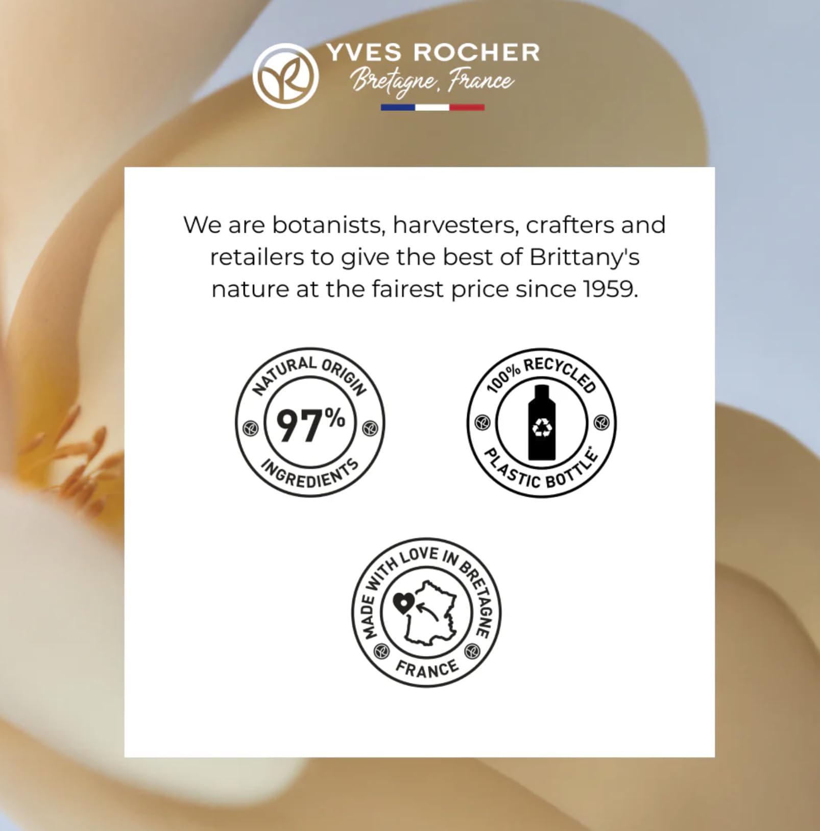 Yves Rocher Monoï de Tahiti oil—fragrance and shimmer that enhances sun-kissed skin.