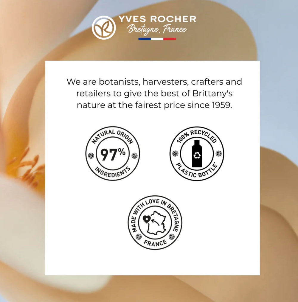 Yves Rocher Monoï de Tahiti oil—fragrance and shimmer that enhances sun-kissed skin.