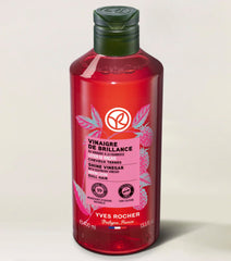 Yves Rocher Raspberry Shine bottle with easy pour cap for final rinse