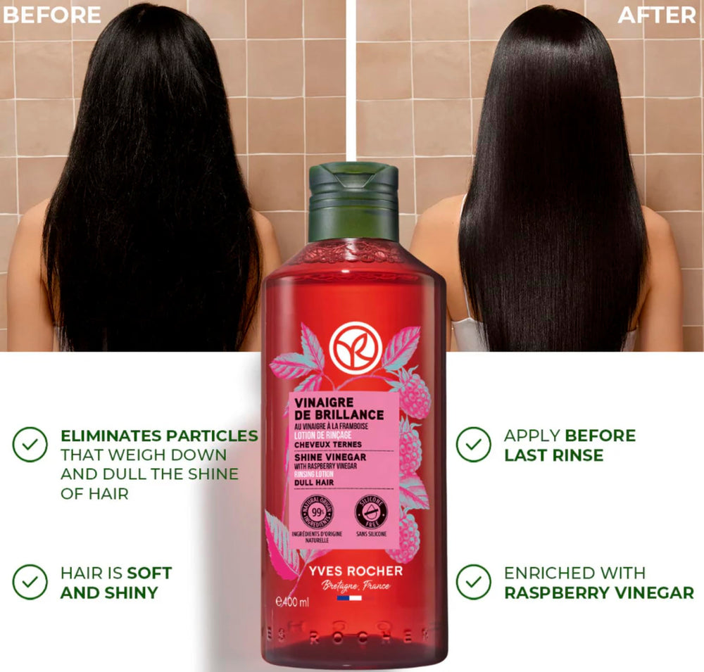 Close-up of Yves Rocher Raspberry Shine ingredients suggesting natural radiance