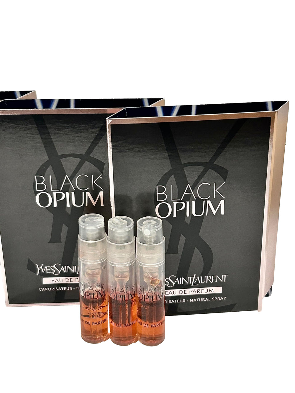 YSL Black Opium EDP mini-spray design for travel and daily wear.