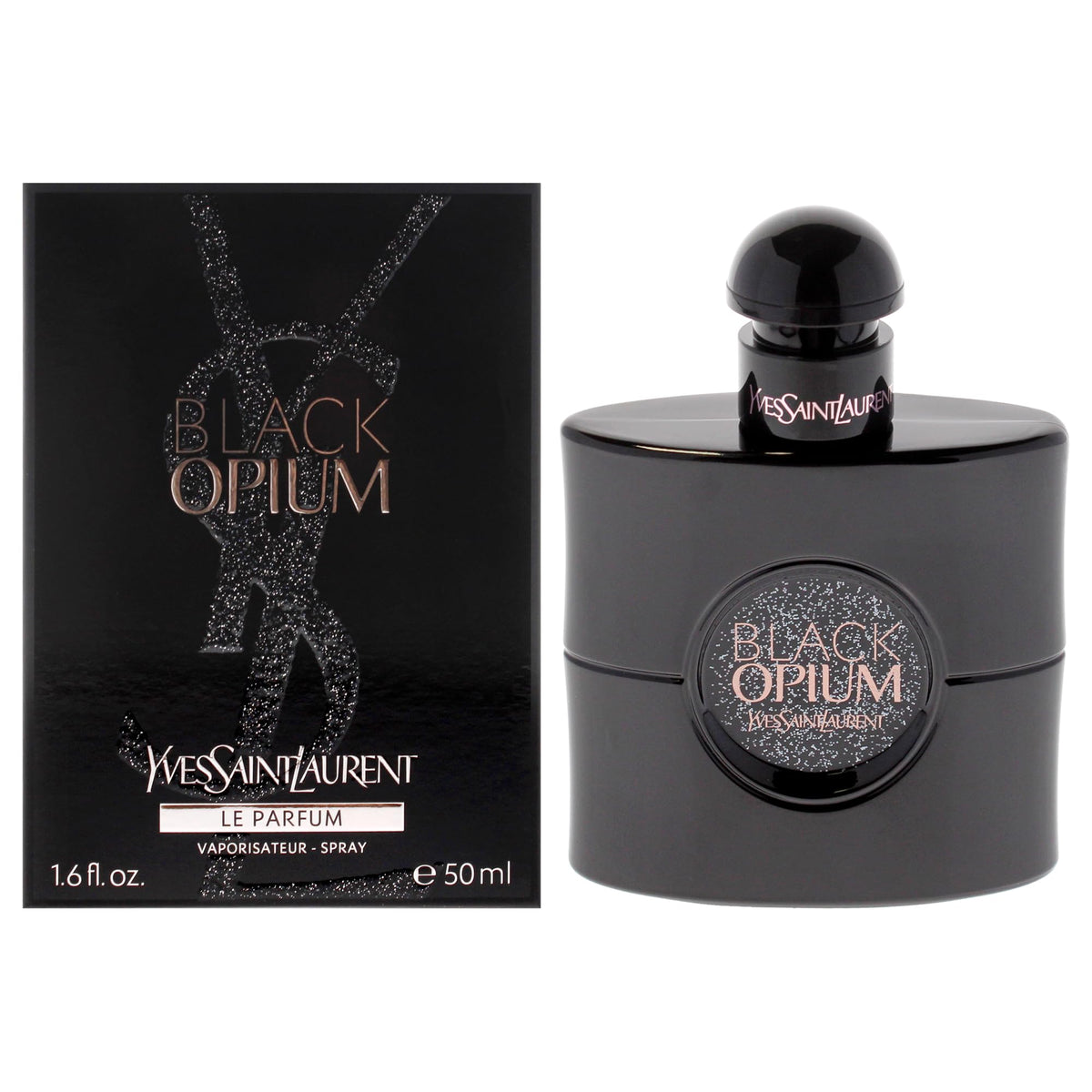 Yves Saint Laurent Black Opium Le Parfum bottle front view ideal for evening wear