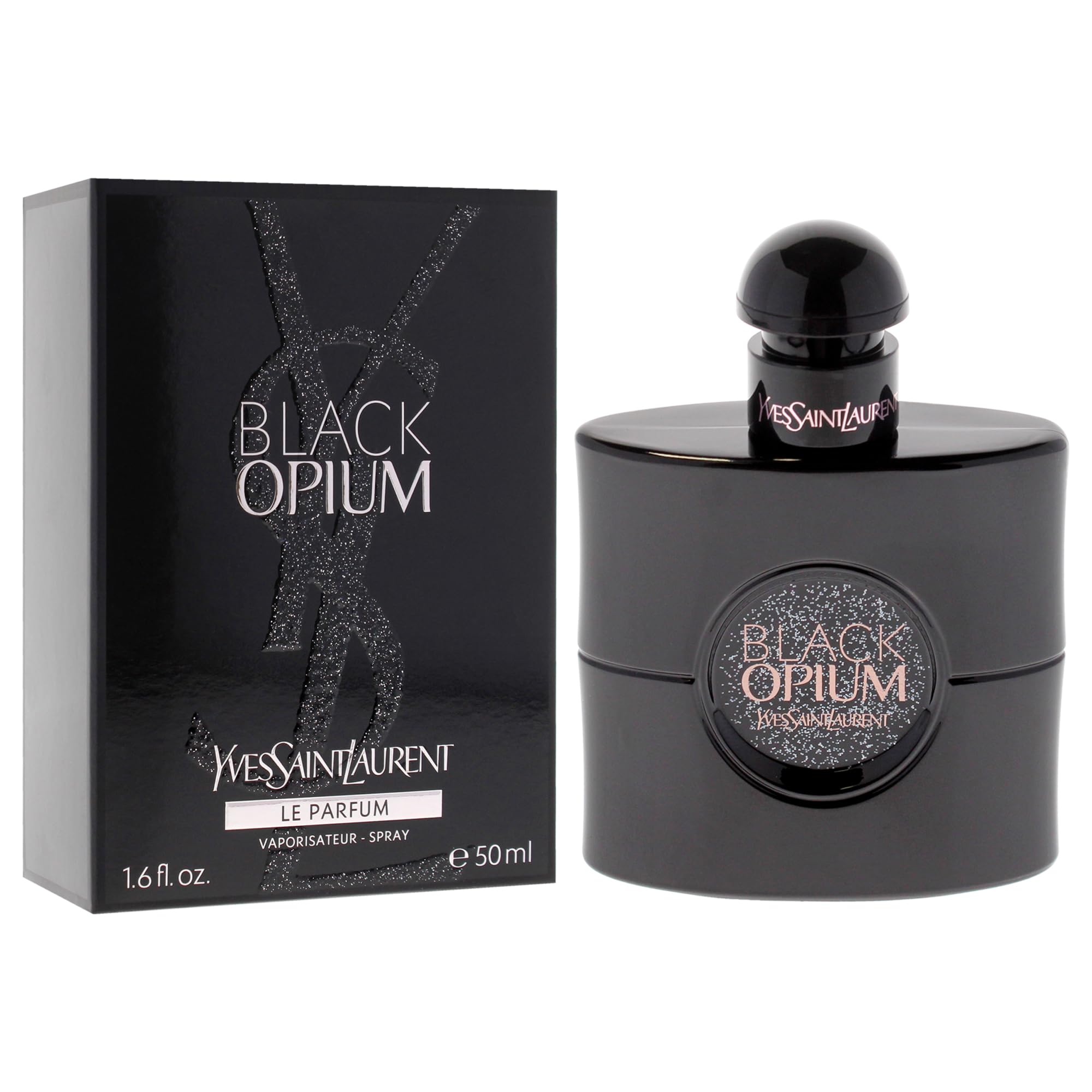 YSL Black Opium Le Parfum coffee-note closeup evokes bold aroma for night outs