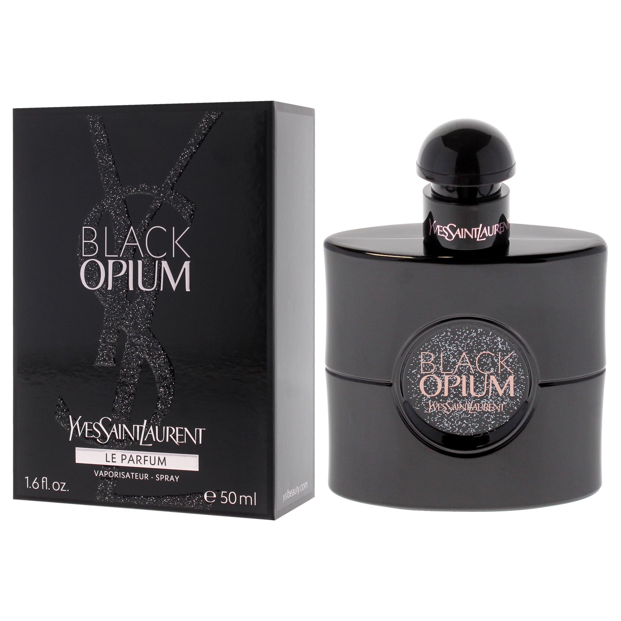 YSL Black Opium Le Parfum vanilla-heart swirl conveys warm, sensuous warmth
