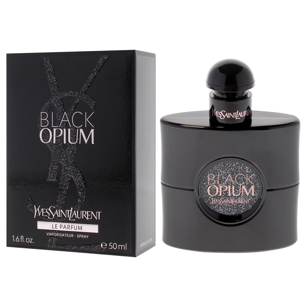 YSL Black Opium Le Parfum vanilla-heart swirl conveys warm, sensuous warmth