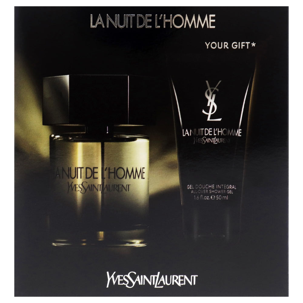 YSL La Nuit de LHomme gift-set shot with EDT and gel together