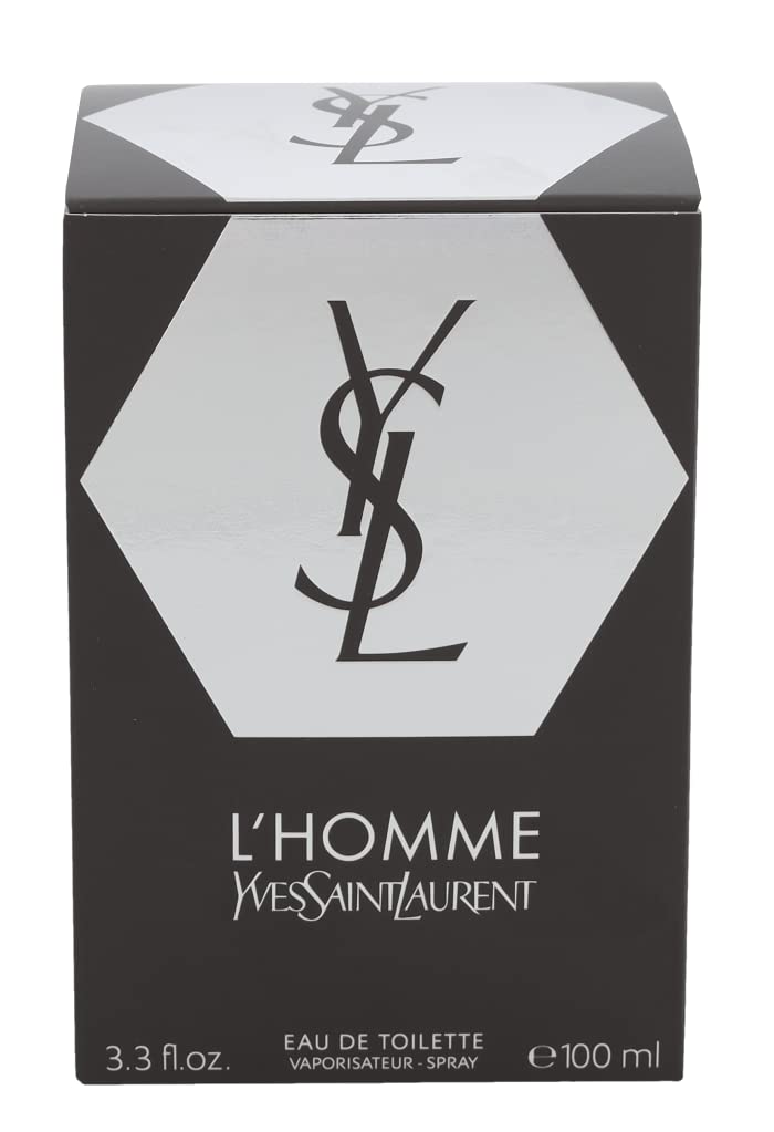 YSL L'Homme 3.3oz bottle, compact travel-friendly EDT for on-the-go usage.