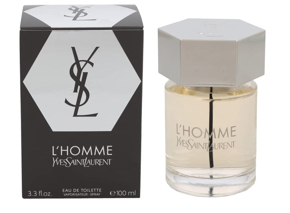 Yves Saint Laurent L'Homme bottle front, premium masculine fragrance for daily confidence.