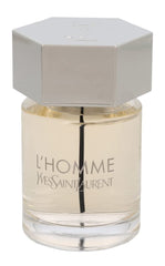 Yves Saint Laurent L'Homme bottle side, sleek design complements office to evening transitions.