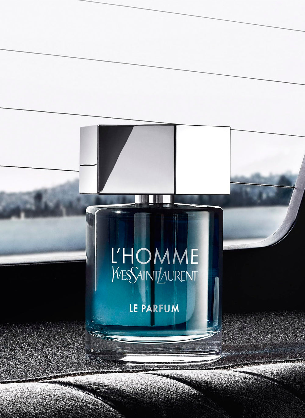 Yves Saint Laurent L'Homme Le Parfum full bottle on display, ideal for upscale daily wear
