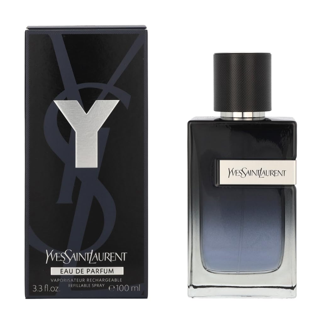 Yves Saint Laurent Y EDP bottle front shows premium craftsmanship for daily confidence.