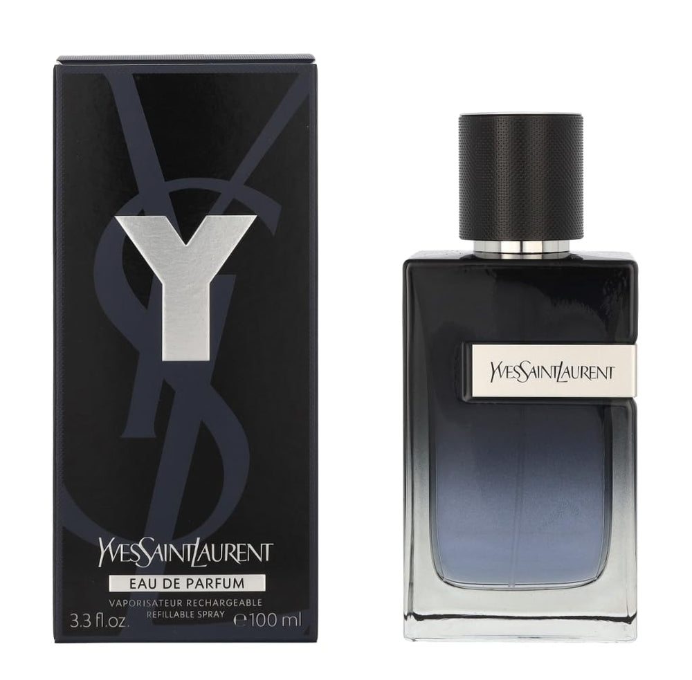 Yves Saint Laurent Y EDP bottle front shows premium craftsmanship for daily confidence.