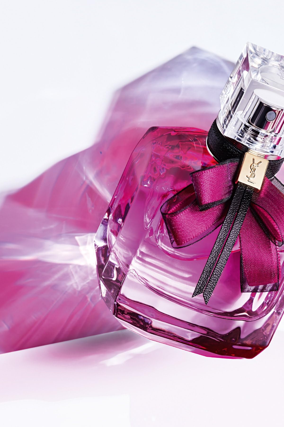 YSL Mon Paris Intensement elegant display suggesting evening fragrance use.
