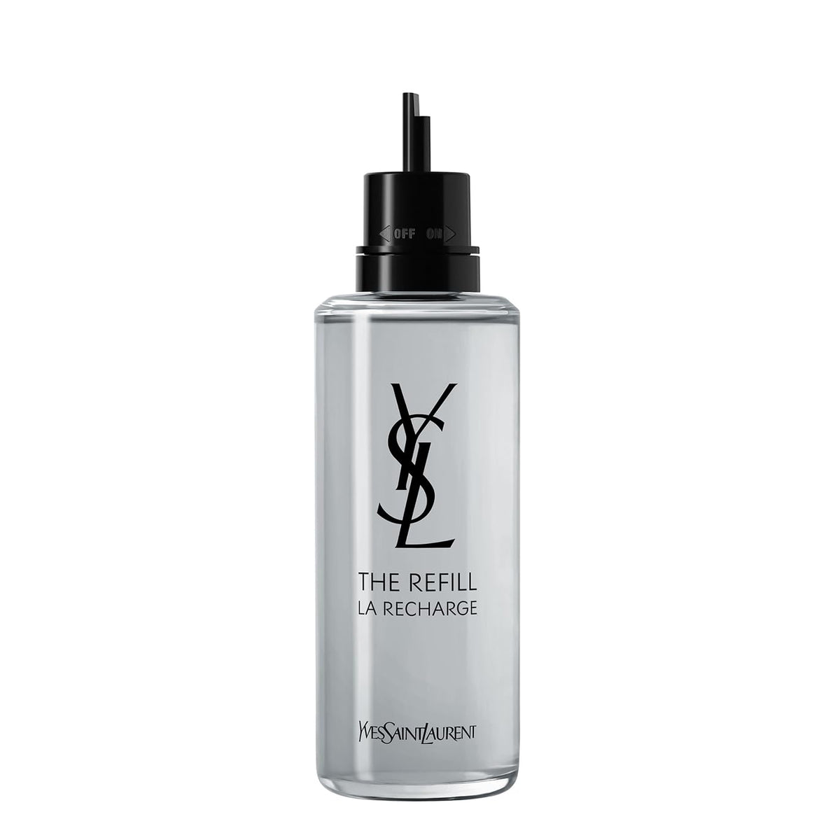 Yves Saint Laurent Myslf EDP bottle with sleek black lacquer finish ideal for modern daytime wear