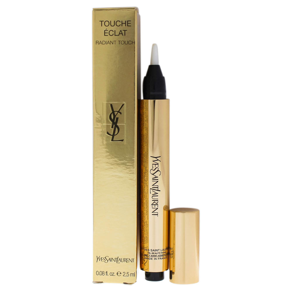 Yves Saint Laurent Touche Eclat Radiant Touch Concealer in 02 Luminous Ivory for instant brightness and fatigue erasure.