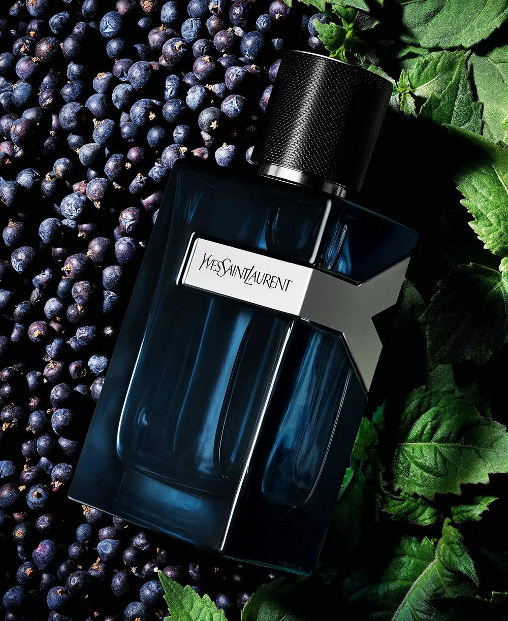 Yves Saint Laurent Y Intense packaging box emphasizes premium appeal.