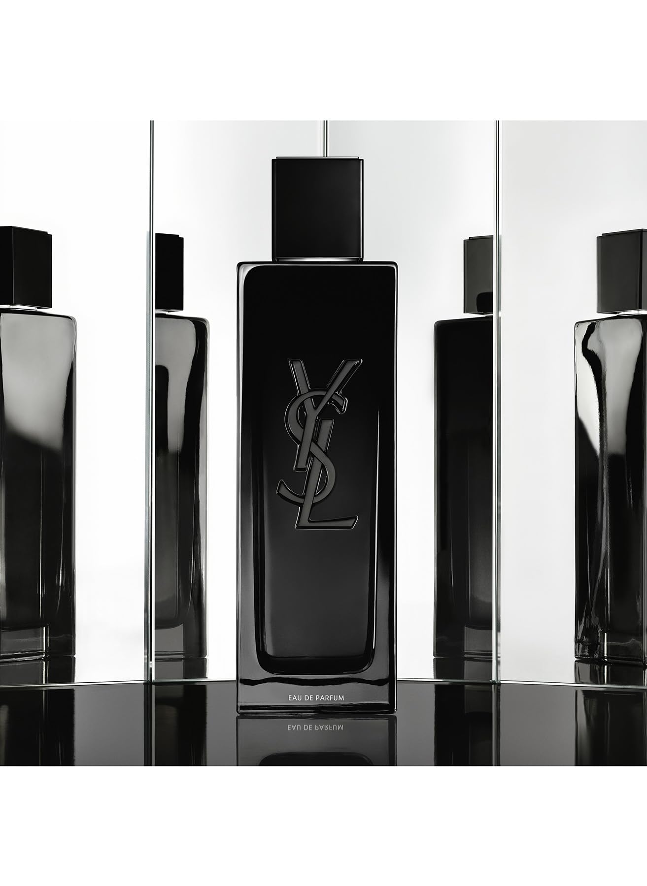 Myslf bottle shown near pulse points suggesting long-lasting fragrance layering.
