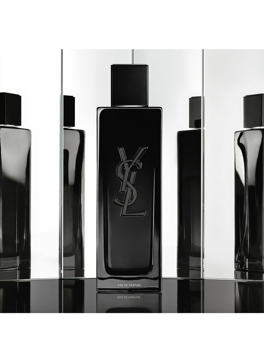 Myslf bottle shown near pulse points suggesting long-lasting fragrance layering.