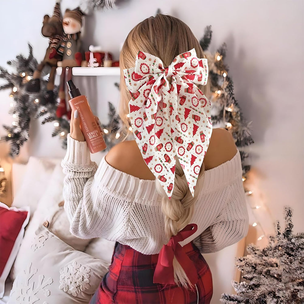 YWAOAIJD Christmas satin bow gloves clip complements winter wardrobes beautifully.