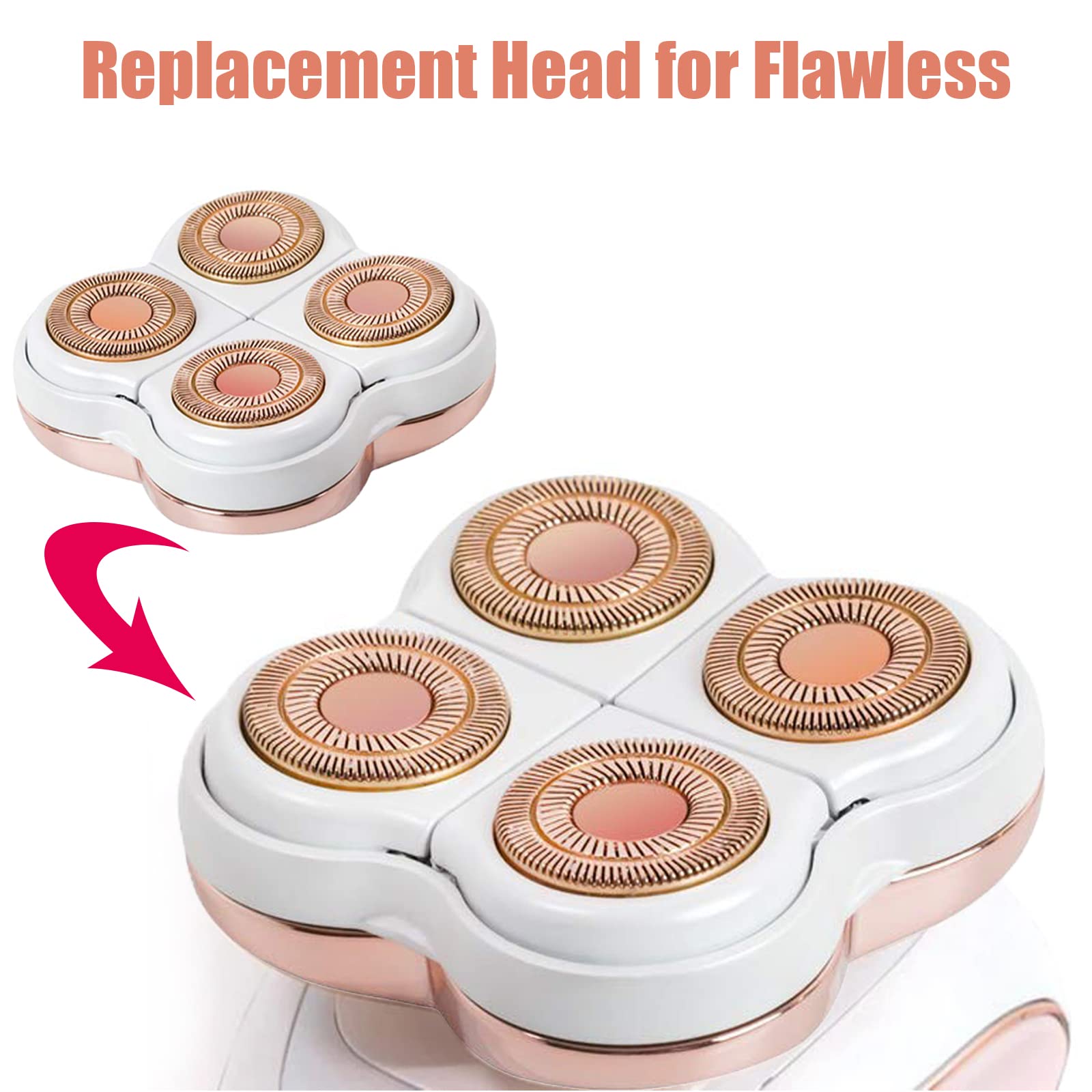 Yxxyssc Flawliss replacement heads in use showing quick blade swaps for consistency.