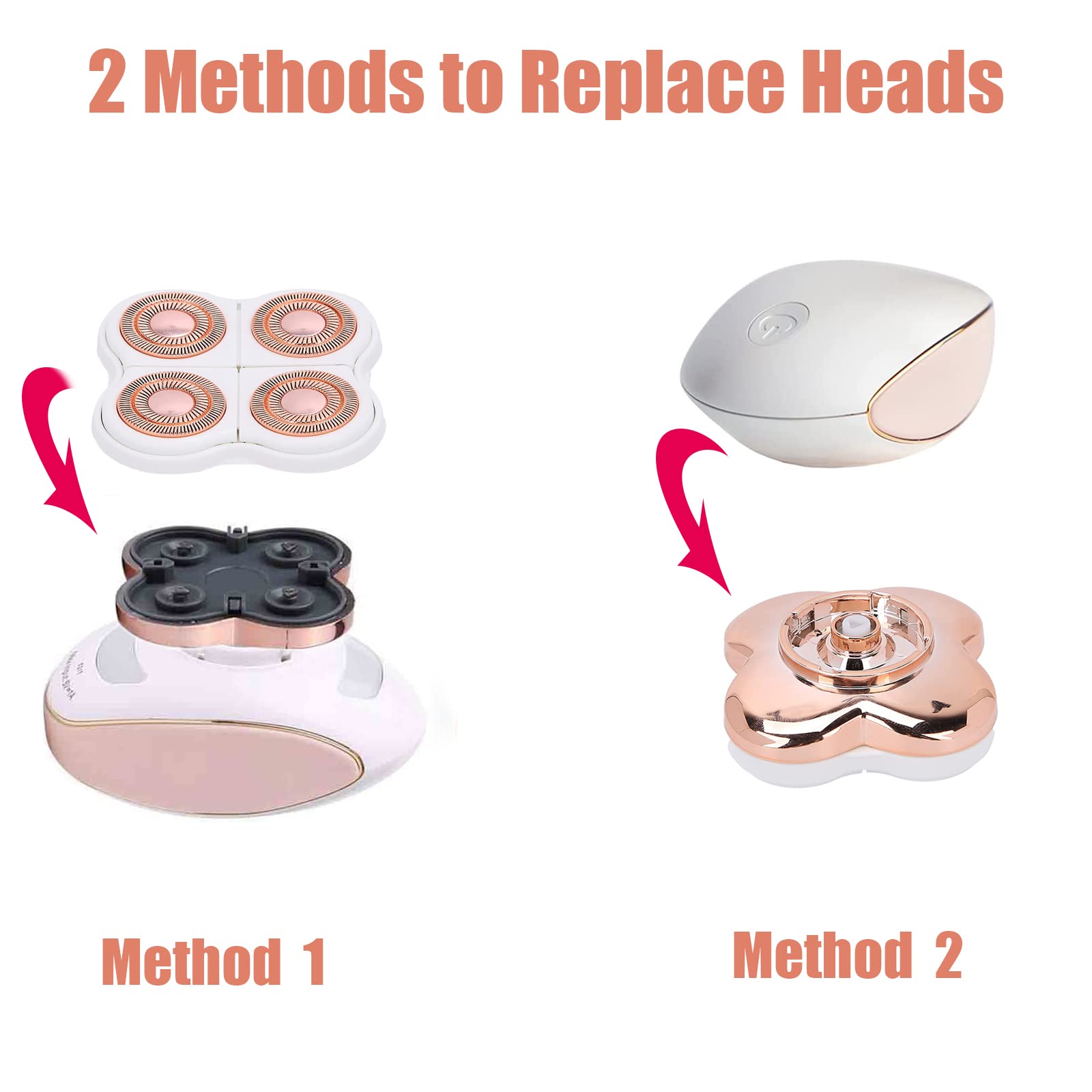 Yxxyssc Flawliss replacement heads installed, simplifying maintenance and extending shaver life.