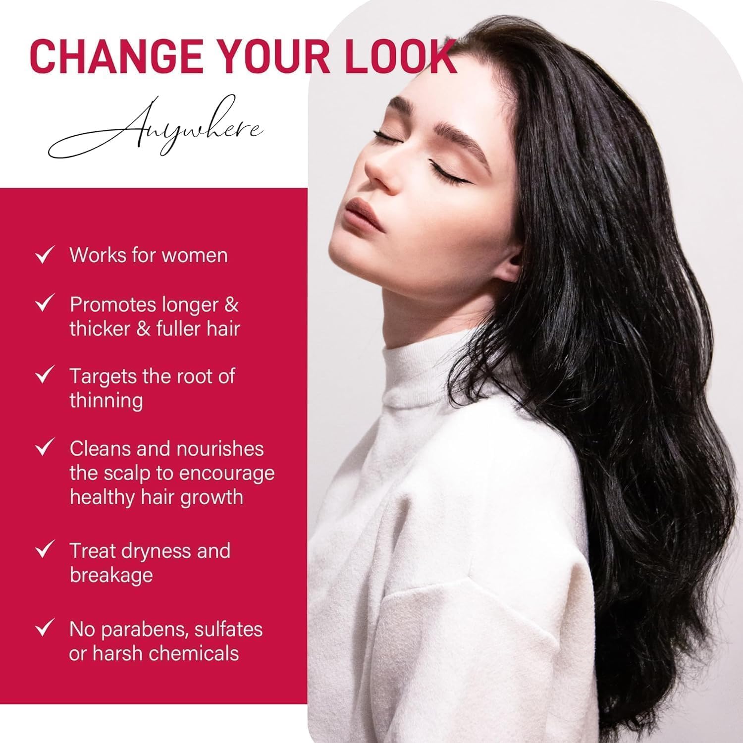 Yzmoffer Minoxidil foam texture close-up highlights light, airy consistency.