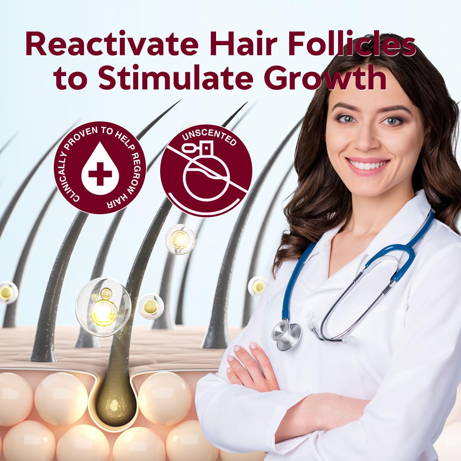 Yzmoffer minoxidil spray quick absorption on scalp with no greasy residue
