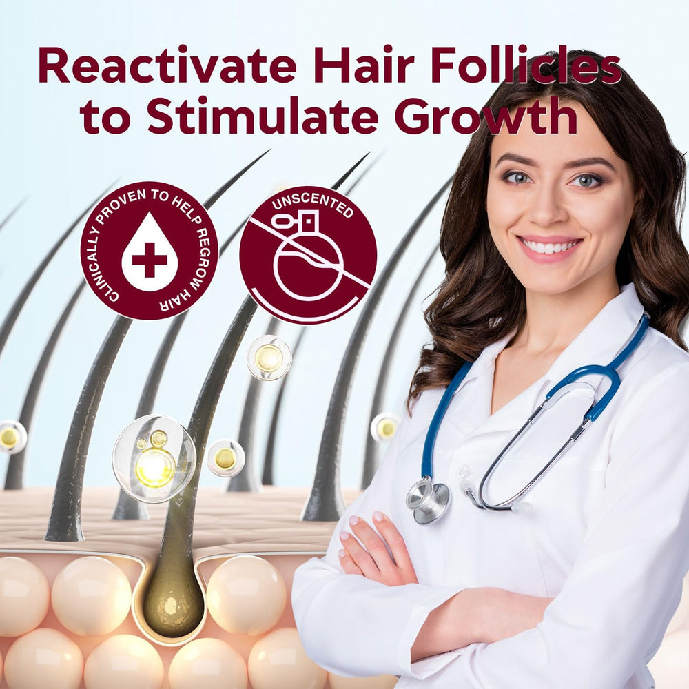 Yzmoffer minoxidil spray quick absorption on scalp with no greasy residue
