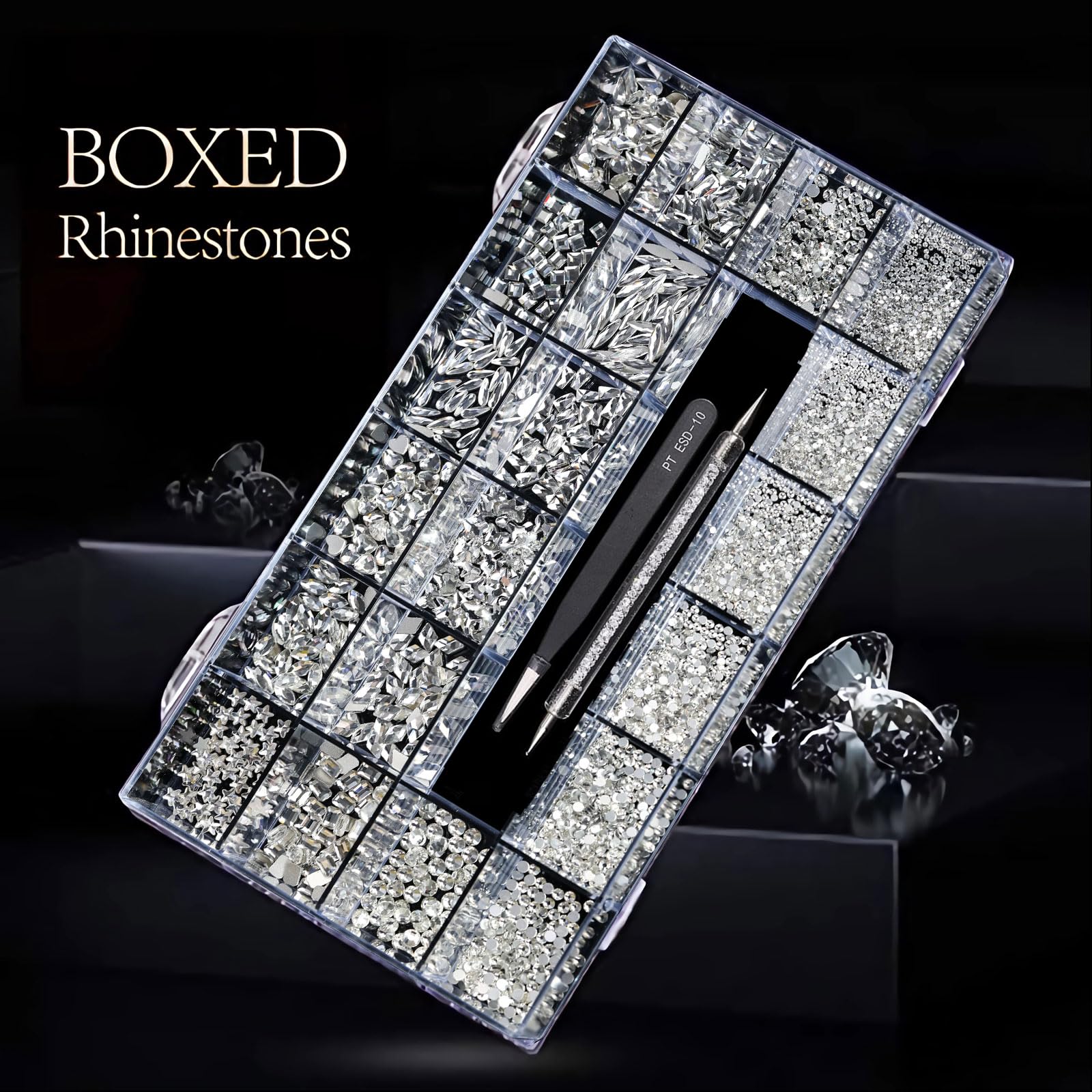 Yzzseven flatback crystals 20 styles for chic DIY nail art.