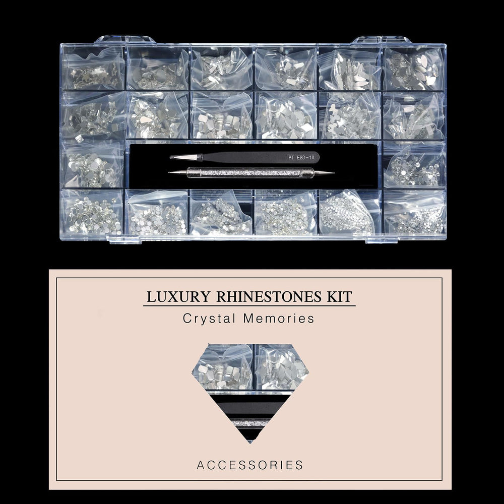 Yzzseven lightweight crystal packaging keeps supplies organized during travel.