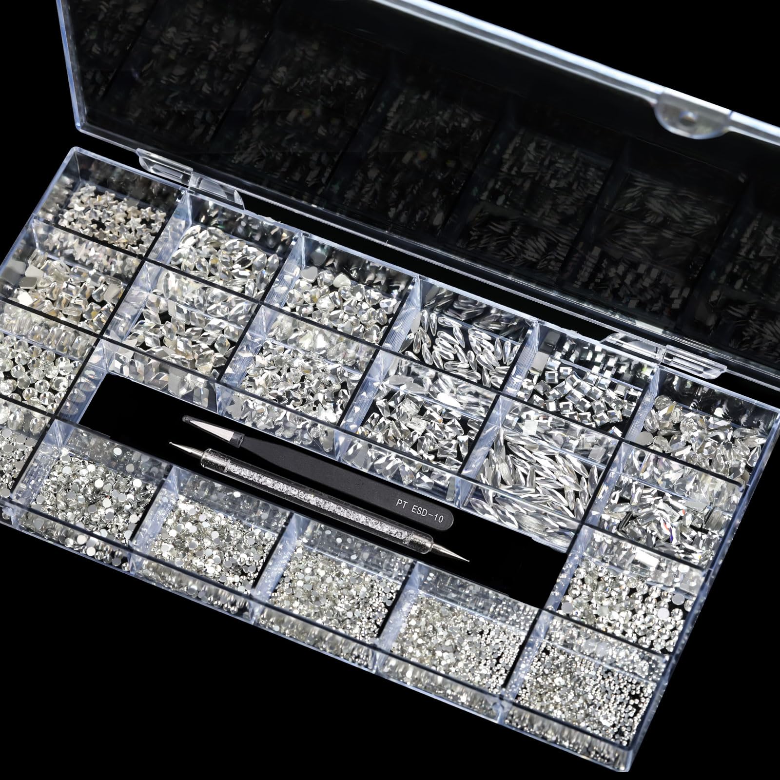 Yzzseven tweezers and drill-pen included for precise craft work.