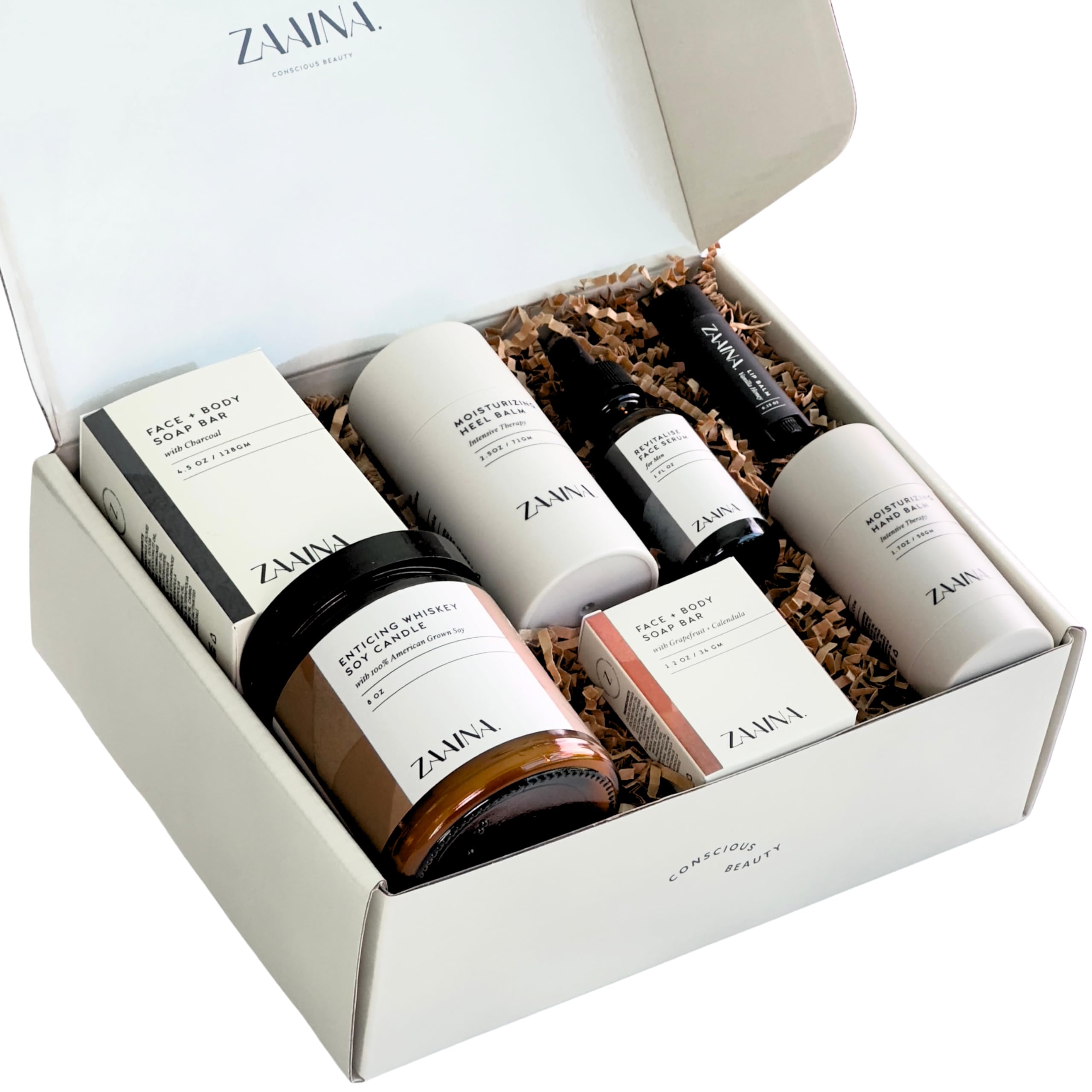 ZAAINA gift box closeup signals premium packaging and thoughtful gifting.