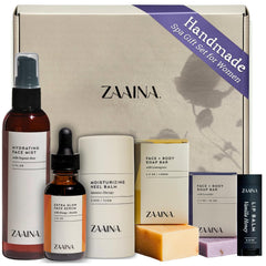 ZAAINA spa gift set lemongrass lavender handmade soap for a relaxing bath ritual.